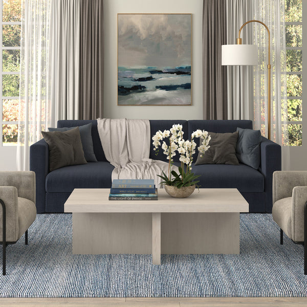 Homeroots 44" Alder White Wood Coffee Table   520994