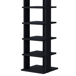 English Elm Wenge 7-Tier Tall Vertical Shoe Rack with Rich Wood Grain Finish, Durable Melamine Frame, Space-Saving B062P373789