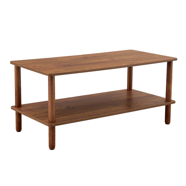 English Elm Modern 2-Tier Coffee Table With Open Shelf For Living Room, Durable Design, Easy Assembly, Stylish Finish W2984P228400