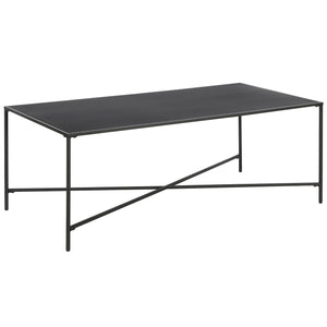 Homeroots 48" Black Steel Coffee Table   521017