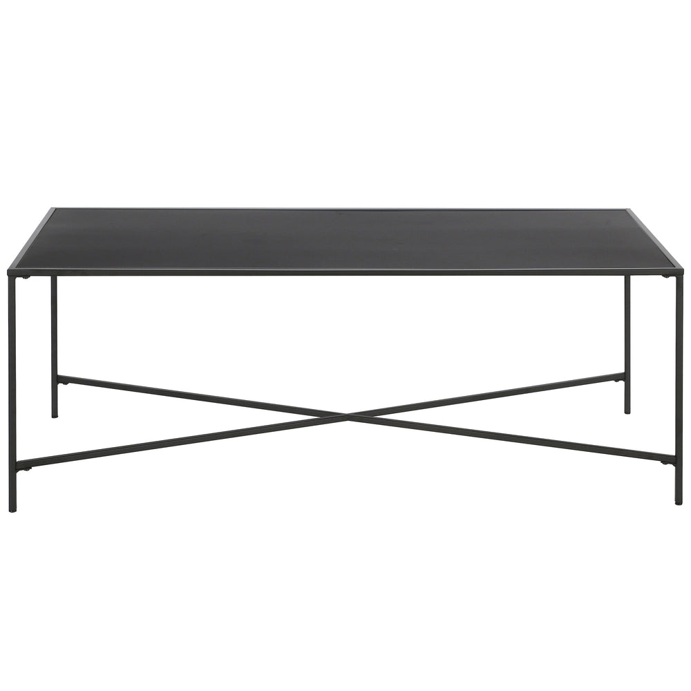 Homeroots 48" Black Steel Coffee Table   521017