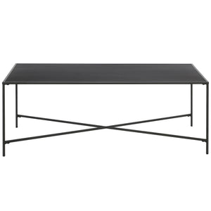 Homeroots 48" Black Steel Coffee Table   521017