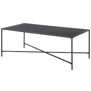 Homeroots 48" Black Steel Coffee Table   521017