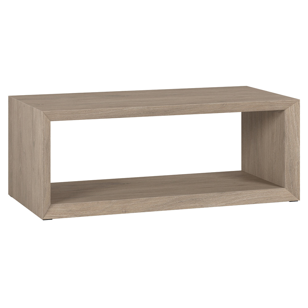 Homeroots 48" Gray Coffee Table With Shelf   521019