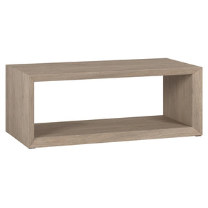 Homeroots 48" Gray Coffee Table With Shelf   521019