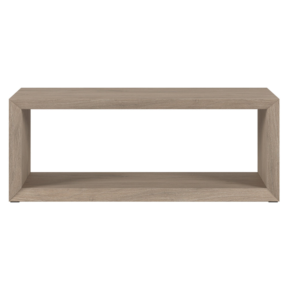 Homeroots 48" Gray Coffee Table With Shelf   521019