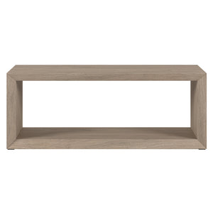 Homeroots 48" Gray Coffee Table With Shelf   521019
