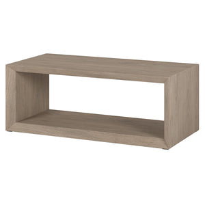 Homeroots 48" Gray Coffee Table With Shelf   521019