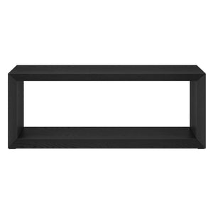 Homeroots 48" Black Faux Wood Coffee Table With Shelf   521020