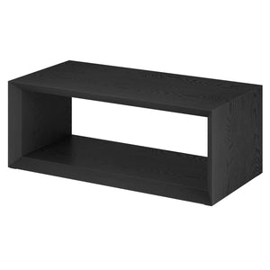 Homeroots 48" Black Faux Wood Coffee Table With Shelf   521020