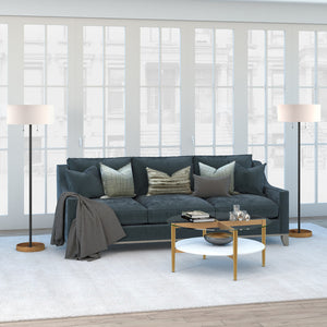 Homeroots 36" Clear And Gold Glass And Steel Round Coffee Table With Shelf   521052