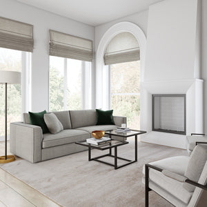 Homeroots 43" Black Glass And Steel Square Coffee Table With Two Shelves   521054