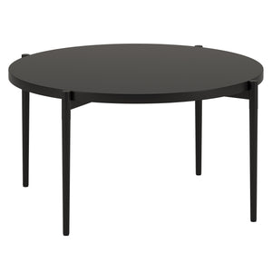 Homeroots 32" Black Steel Round Coffee Table   521066