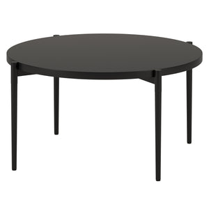 Homeroots 32" Black Steel Round Coffee Table   521066
