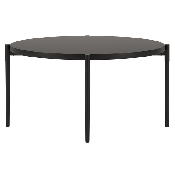 Homeroots 32" Black Steel Round Coffee Table   521066