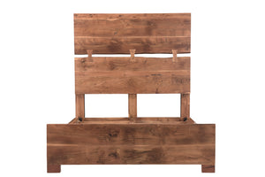 Homeroots Brown Solid Wood Queen Bed Frame  Wood 521071