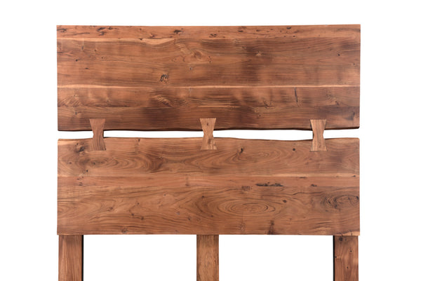 Homeroots Brown Solid Wood Queen Bed Frame  Wood 521071