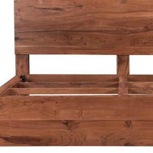 Homeroots Brown Solid Wood King Bed Frame  Wood 521074