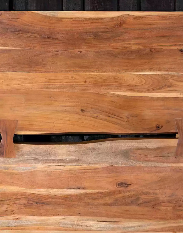 Homeroots Brown Solid Wood King Bed Frame  Wood 521074