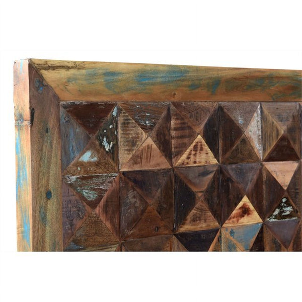 Homeroots Brown Solid Wood Queen Bed Frame  Wood 521075