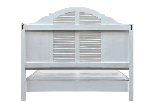 Homeroots Gray Solid Wood Queen Bed Frame  Wood 521086