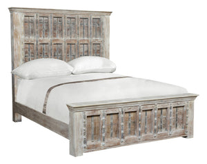 Homeroots Gray Solid Wood Queen Bed Frame  Wood 521090