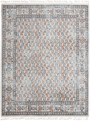 Unique Loom Aramis Solal Machine Made Tribal Rug Multi, Black/Brown/Light Blue/Olive/Rust Red 7' 10" x 10' 0"