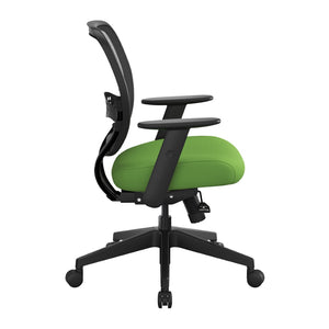 OSP Home Furnishings Air Grid Ergonomic Mesh Office Chair with Lumbar Support and Greenguard Certified Airflow Green 5500SL-6