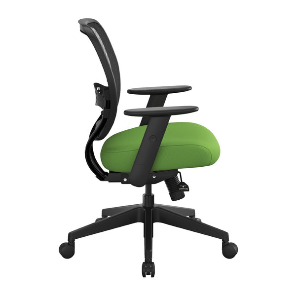 OSP Home Furnishings Air Grid Ergonomic Mesh Office Chair with Lumbar Support and Greenguard Certified Airflow Green 5500SL-6