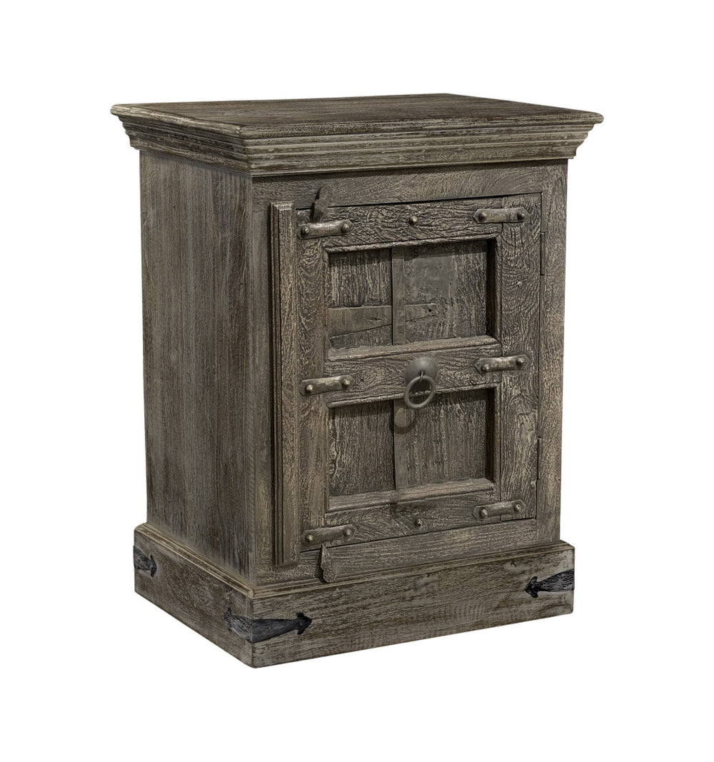 Homeroots 36" Distressed Brown Solid Wood Nightstand   521212