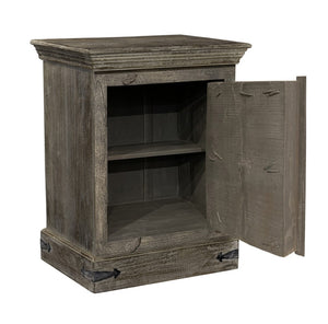 HomeRoots 36" Rustic Solid Wood Nightstand - Vintage Charm with Ample Storage for Bedroom & Living Spaces 521212