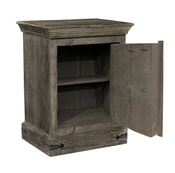 HomeRoots 36" Rustic Solid Wood Nightstand - Vintage Charm with Ample Storage for Bedroom & Living Spaces 521212