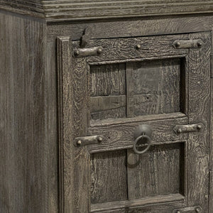 HomeRoots 36" Rustic Solid Wood Nightstand - Vintage Charm with Ample Storage for Bedroom & Living Spaces 521212