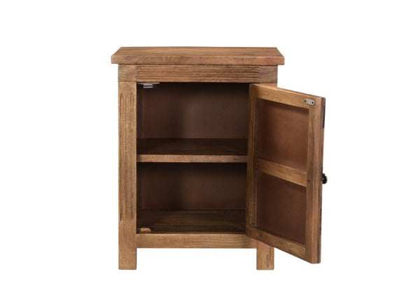 Homeroots 28" Brown Solid Wood Nightstand - Stylish And Versatile Bedside Table With Convenient Storage Shelf   521218