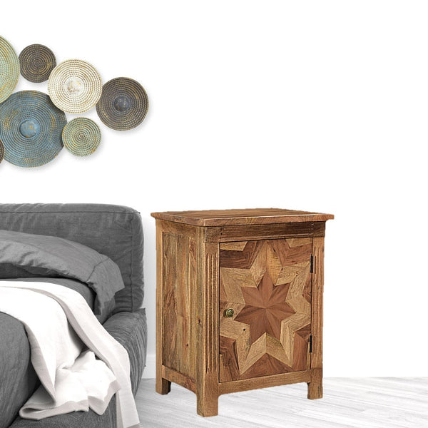 Homeroots 28" Brown Solid Wood Nightstand - Stylish And Versatile Bedside Table With Convenient Storage Shelf   521218