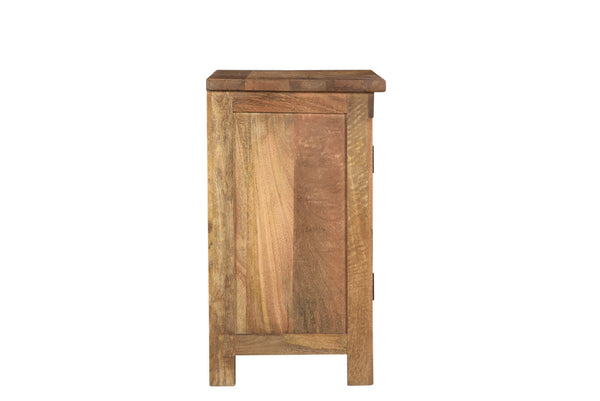 Homeroots 28" Brown Solid Wood Nightstand - Stylish And Versatile Bedside Table With Convenient Storage Shelf   521218