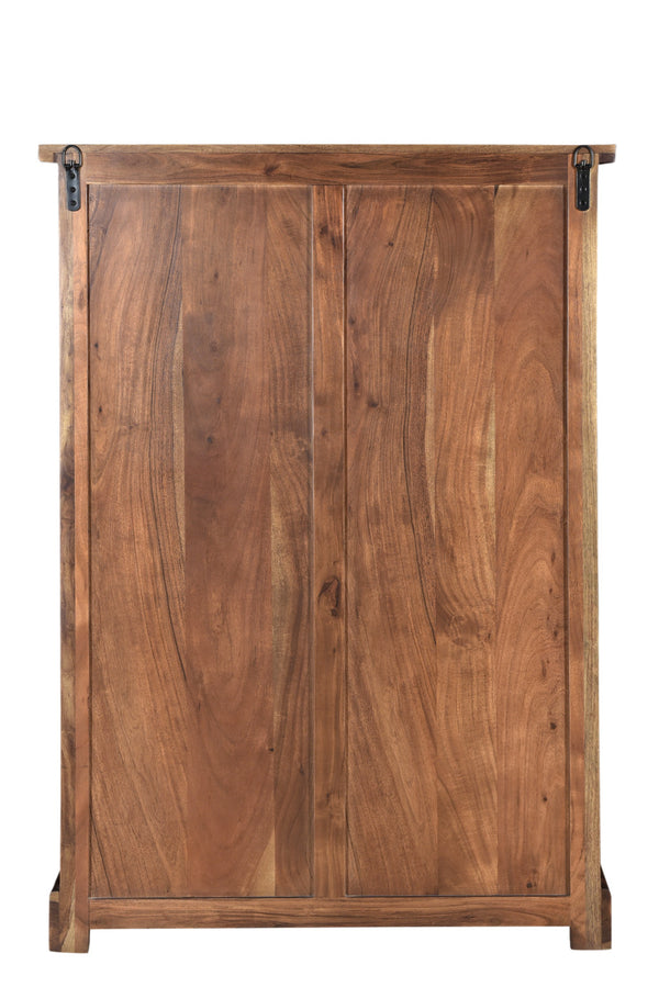 Homeroots 36" Dark Brown Solid Wood Five Drawer Chest  Solid Wood 521232