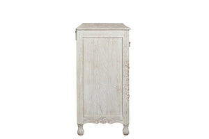 HomeRoots 57" Timeless Solid Wood Seven Drawer Dresser with Hand-Carved Details for Elegant Bedroom Storage 7 White 521235