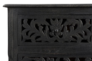 Homeroots 57" Black Solid Wood Seven Drawer Dresser  Solid Wood 521236