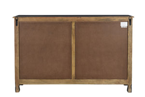 Homeroots 57" Black Solid Wood Seven Drawer Dresser  Solid Wood 521236