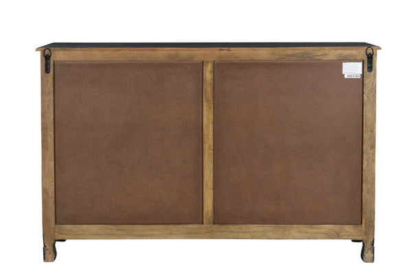 Homeroots 57" Black Solid Wood Seven Drawer Dresser  Solid Wood 521236