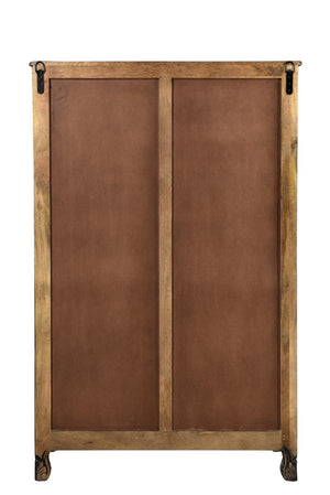 Homeroots 35" Black Solid Wood Six Drawer Chest  Solid Wood 521240