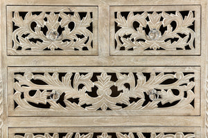 Homeroots 35" Gray Solid Wood Six Drawer Chest  Solid Wood 521241