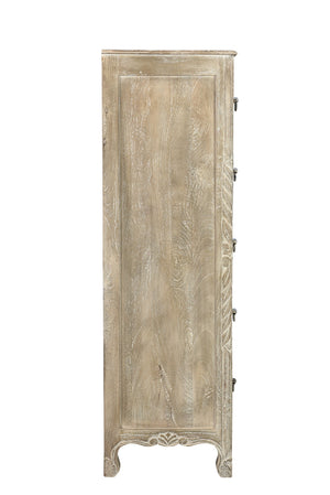 Homeroots 35" Gray Solid Wood Six Drawer Chest  Solid Wood 521241