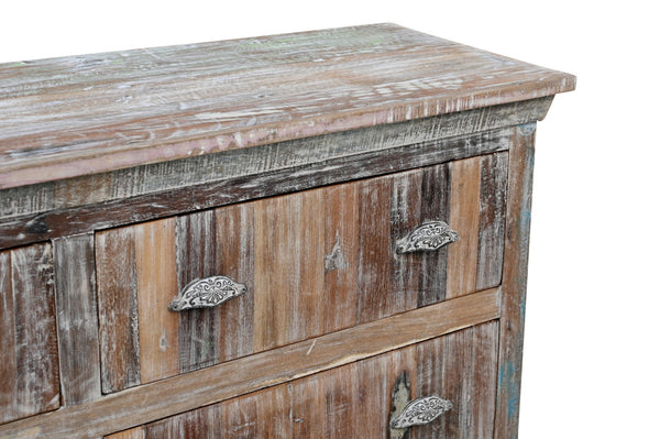 Homeroots 60" White Solid Wood Six Drawer Double Dresser  Solid Wood 521245