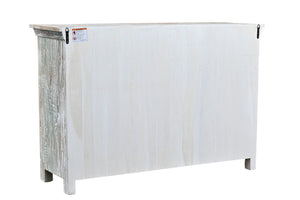 Homeroots 60" White Solid Wood Six Drawer Double Dresser  Solid Wood 521245