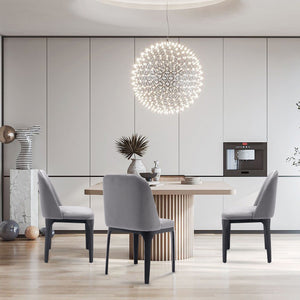 Homeroots Gray And Black Upholstered Velvet Dining Side Chair  Metal 521278