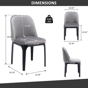 Homeroots Gray And Black Upholstered Velvet Dining Side Chair  Metal 521278