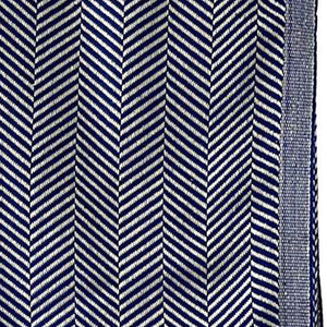 Homeroots 59" X 71" Blue And Beige Cotton Striped Throw Blanket With Tassels  Cotton 521298