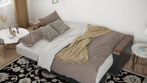 English Elm Primenest Zenaero Convertible Chaise Lounge With Storage - Modern Upholstered Sleeper For Comfort B030P303559-GIGA